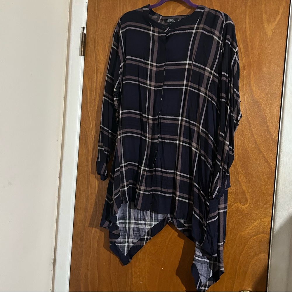 Plaid button up shirt size 1X